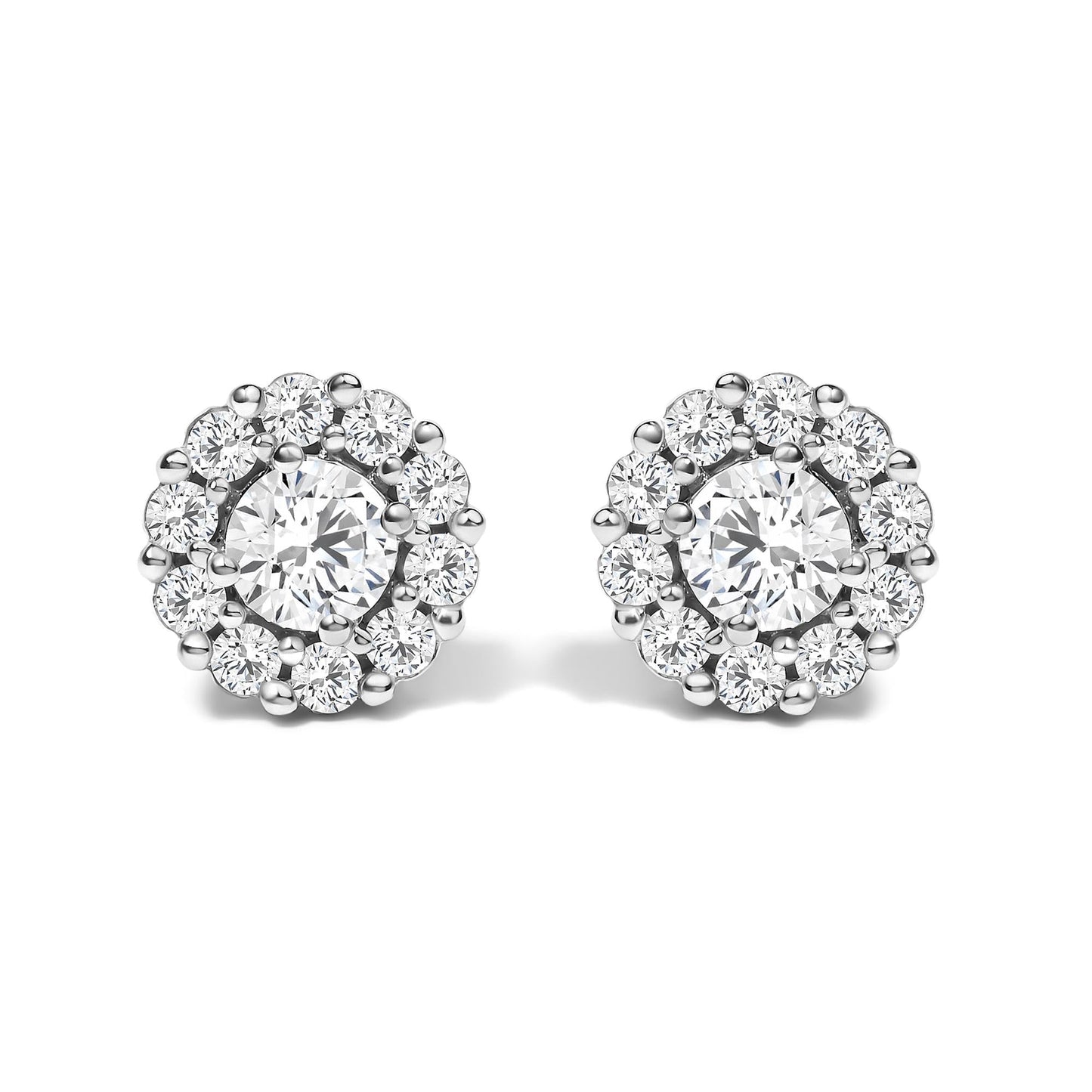 The Luminary Halo: 10K White Gold 3.00 CTW Lab Diamond Studs