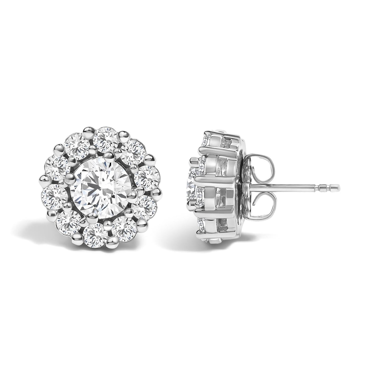 The Luminary Halo: 10K White Gold 3.00 CTW Lab Diamond Studs