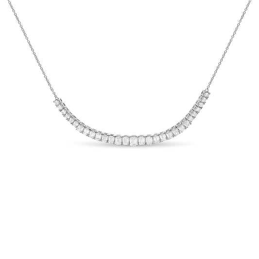 The Arden: 14K White Gold 5.00 CTW Emerald-Cut Diamond Station Necklace