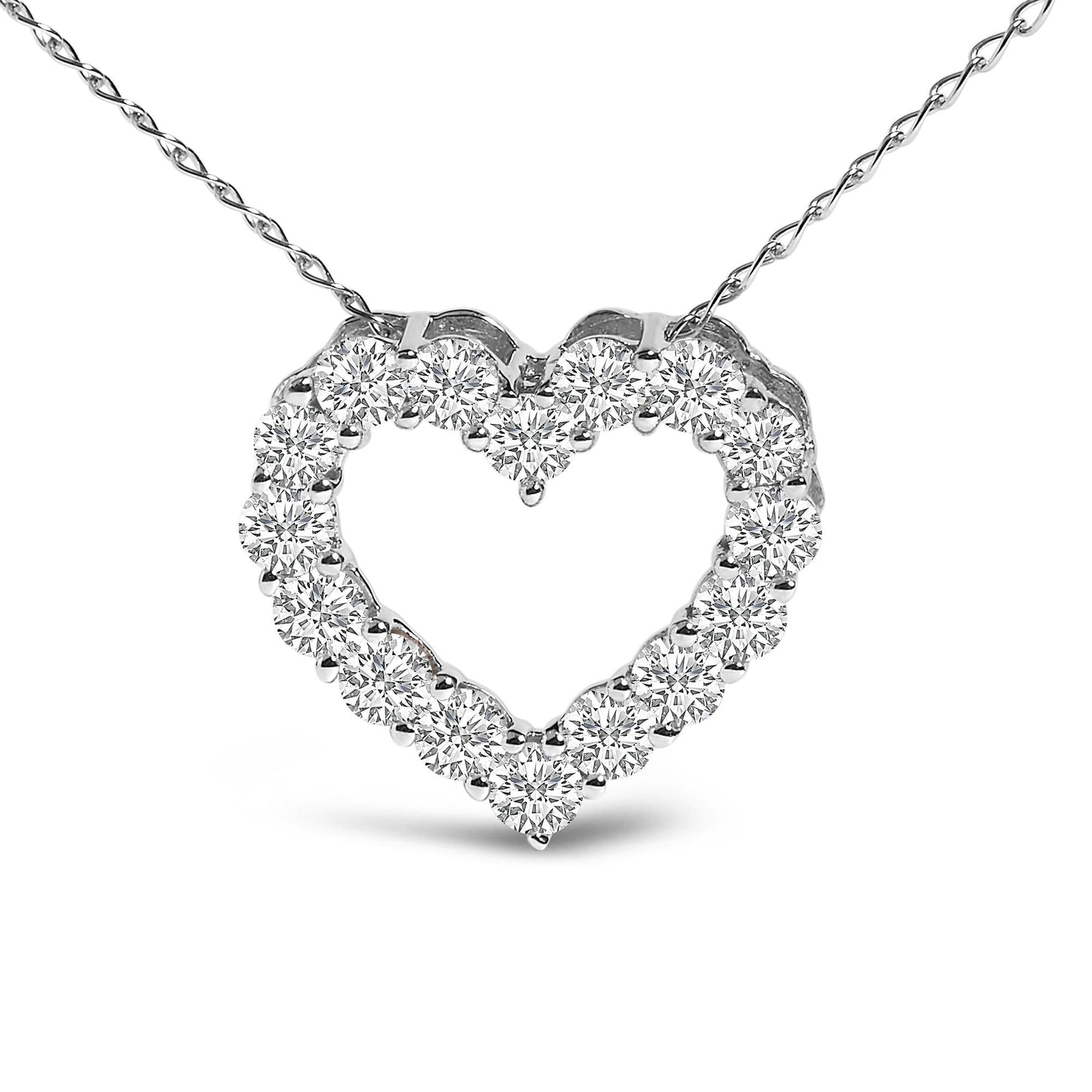 Sweetheart Radiance: 0.50 CTW Lab Grown Diamond Heart Pendant