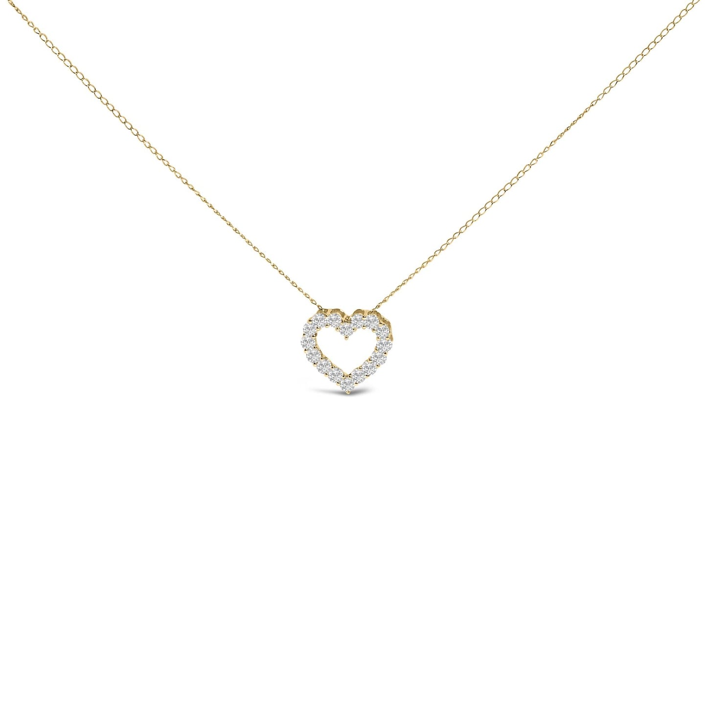 Sweetheart Radiance: 0.50 CTW Lab Grown Diamond Heart Pendant