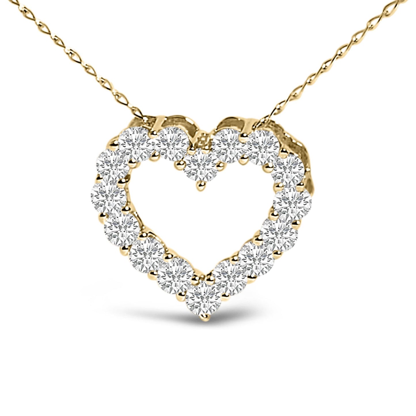 Sweetheart Radiance: 0.50 CTW Lab Grown Diamond Heart Pendant