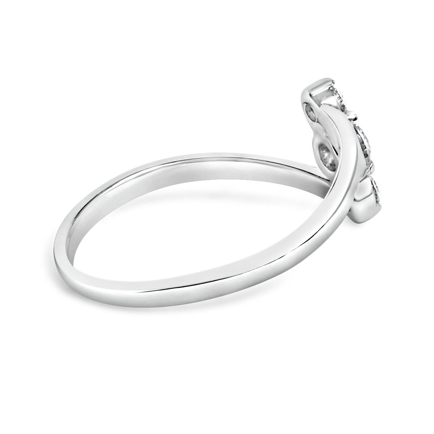 Linear Radiance: 1/4 Cttw Certified Lab Diamond Trilogy Ring