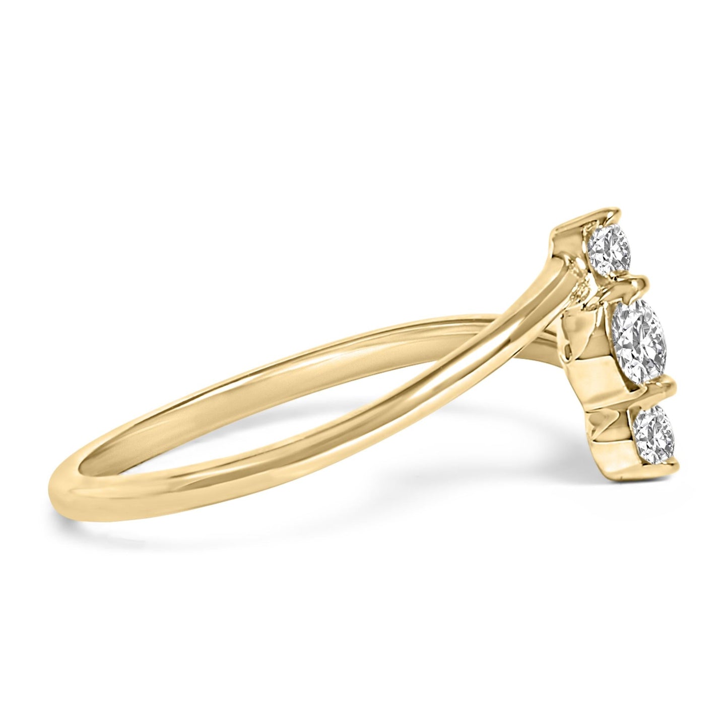 Linear Radiance: 1/4 Cttw Certified Lab Diamond Trilogy Ring