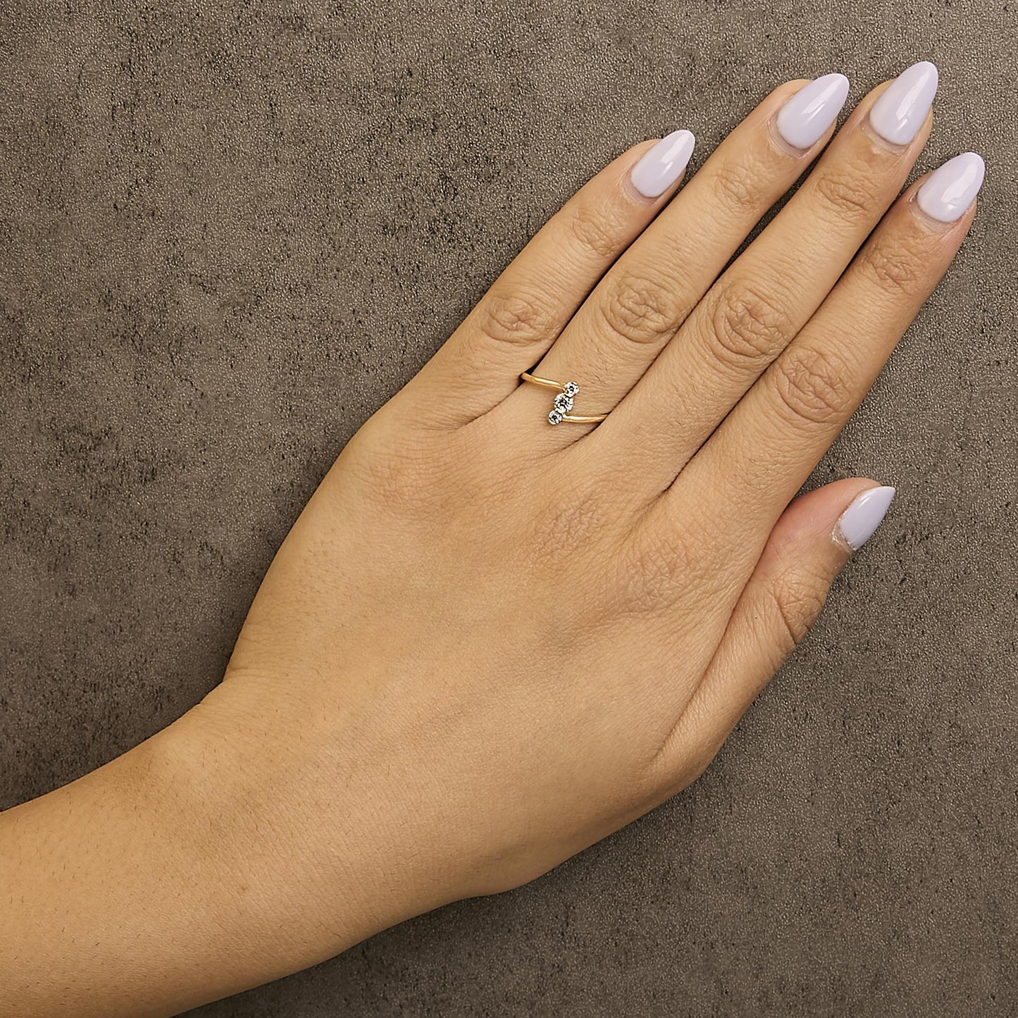 Linear Radiance: 1/4 Cttw Certified Lab Diamond Trilogy Ring