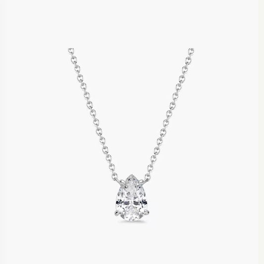The Monarc: 1 CT Pear Cut Lab Grown Diamond Solitaire Pendant