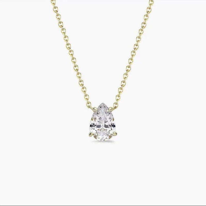 The Monarc: 1 CT Pear Cut Lab Diamond Solitaire Pendant