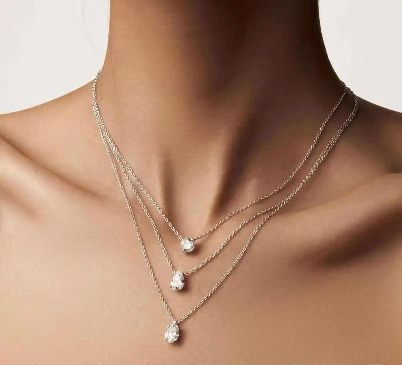 The Monarc: 1 CT Pear Cut Lab Diamond Solitaire Pendant