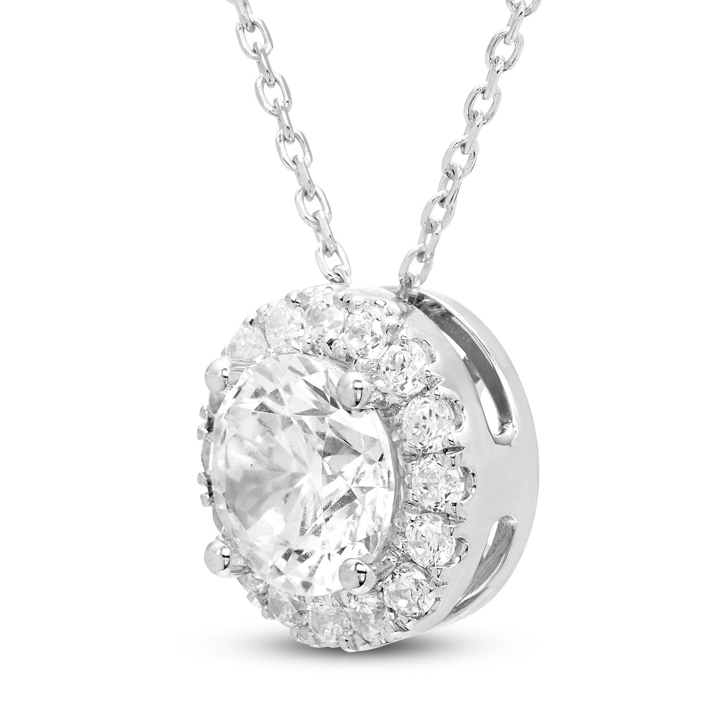 The Celestial 1.50CT Halo Lab Diamond Pendant in 14K