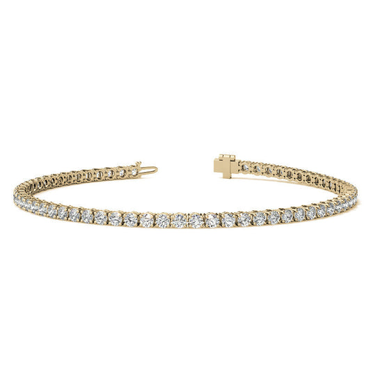 Classic Serenade: 3.5 Carat G-VS Premium Lab Grown Diamond Line Bracelet