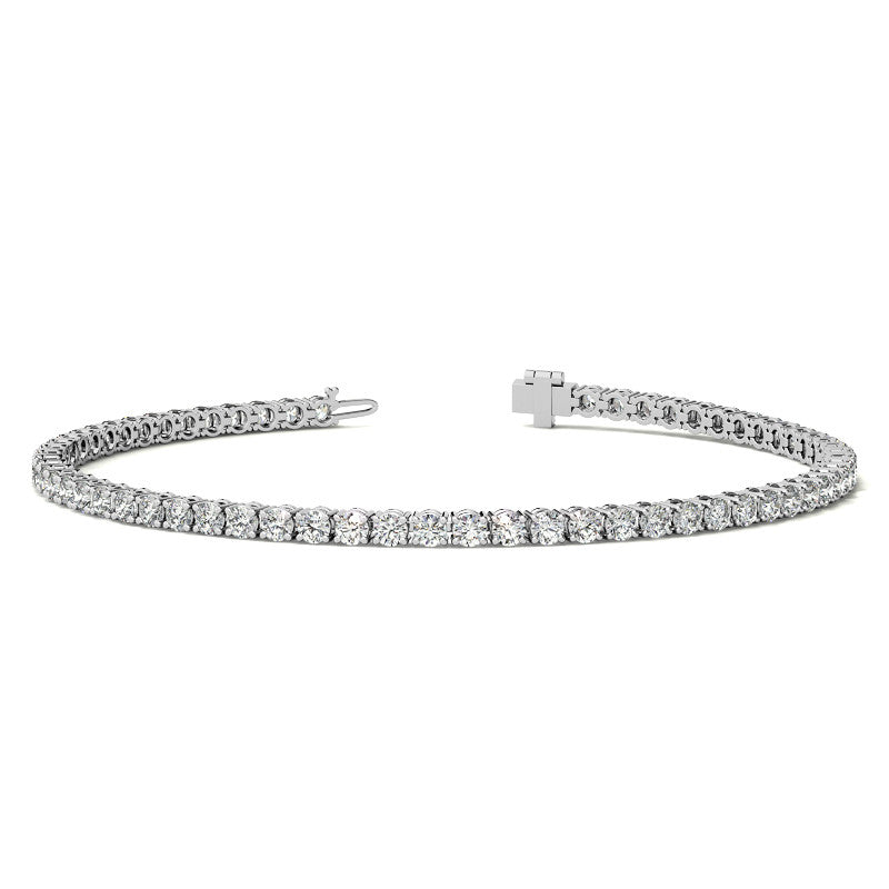 Classic Serenade: 3.5 Carat G-VS Premium Lab Grown Diamond Line Bracelet