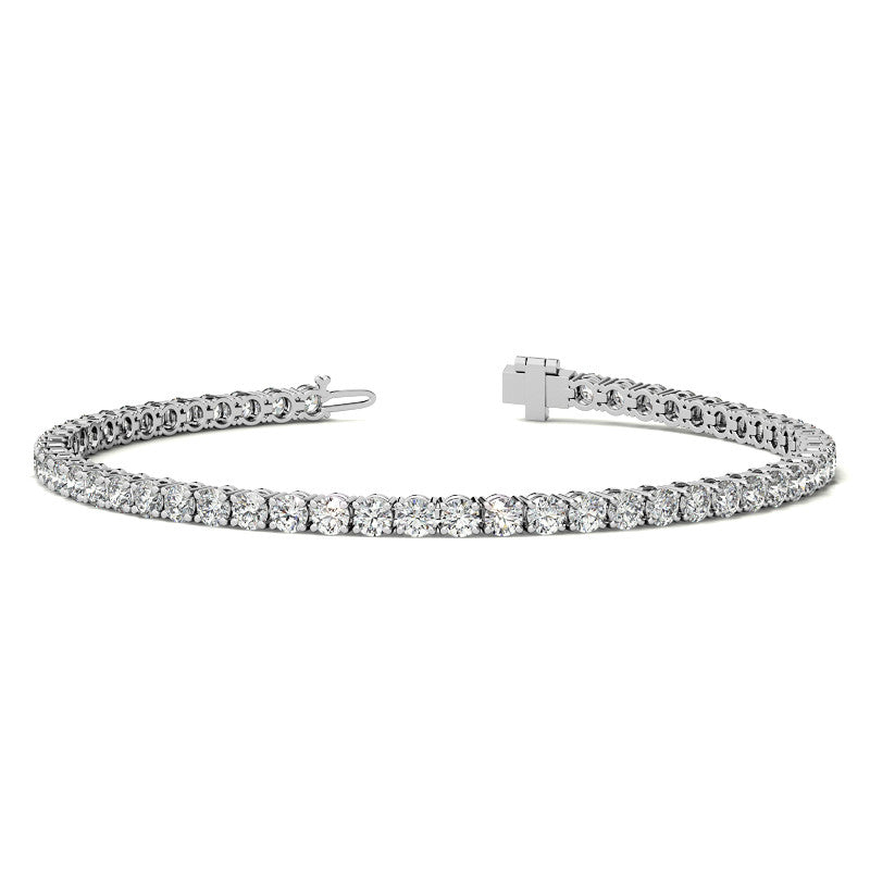 The Aurelia Classic: 14K Gold 3.00 CTW AGI Certified Tennis Bracelet