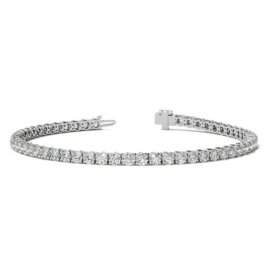 The Aurelia Classic: 14K Gold 3.00 CTW AGI Certified Tennis Bracelet