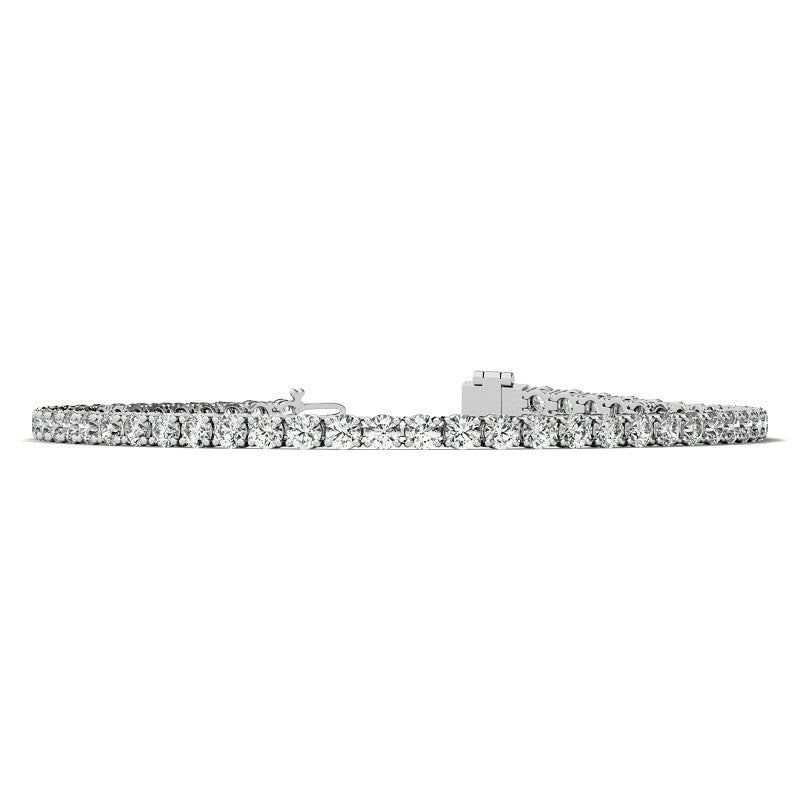 The Aurelia Classic: 14K Gold 3.00 CTW AGI Certified Tennis Bracelet