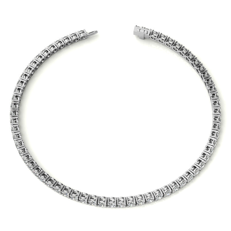 Classic Serenade: 3.5 Carat G-VS Premium Lab Grown Diamond Line Bracelet