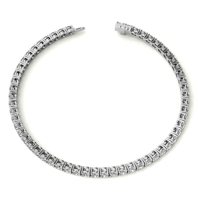 The Aurelia Classic: 14K Gold 3.00 CTW AGI Certified Tennis Bracelet