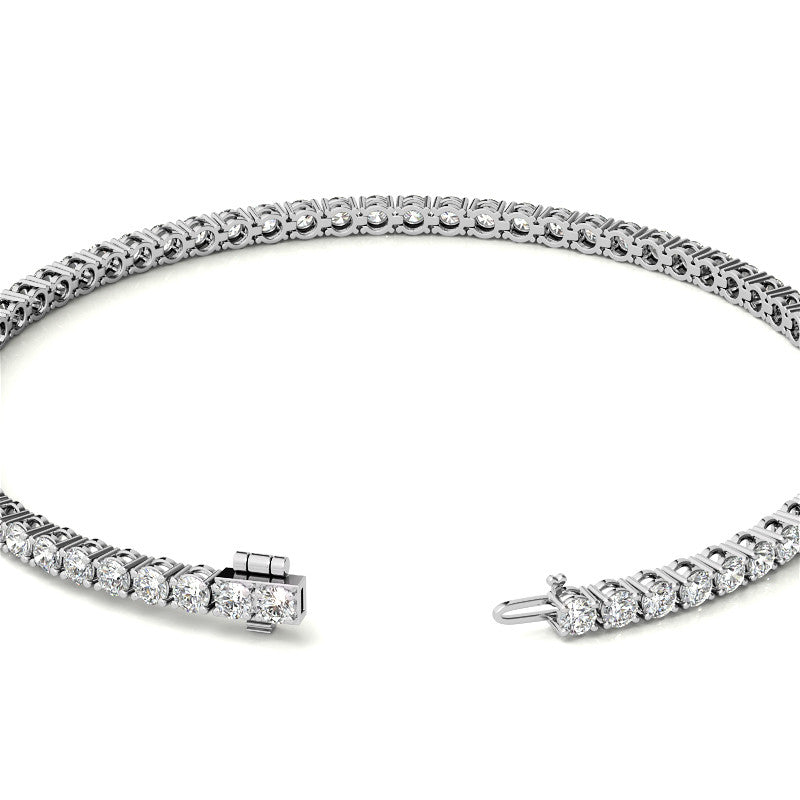 Classic Serenade: 3.5 Carat G-VS Premium Lab Grown Diamond Line Bracelet