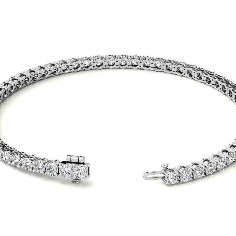 The Aurelia Classic: 14K Gold 3.00 CTW AGI Certified Tennis Bracelet