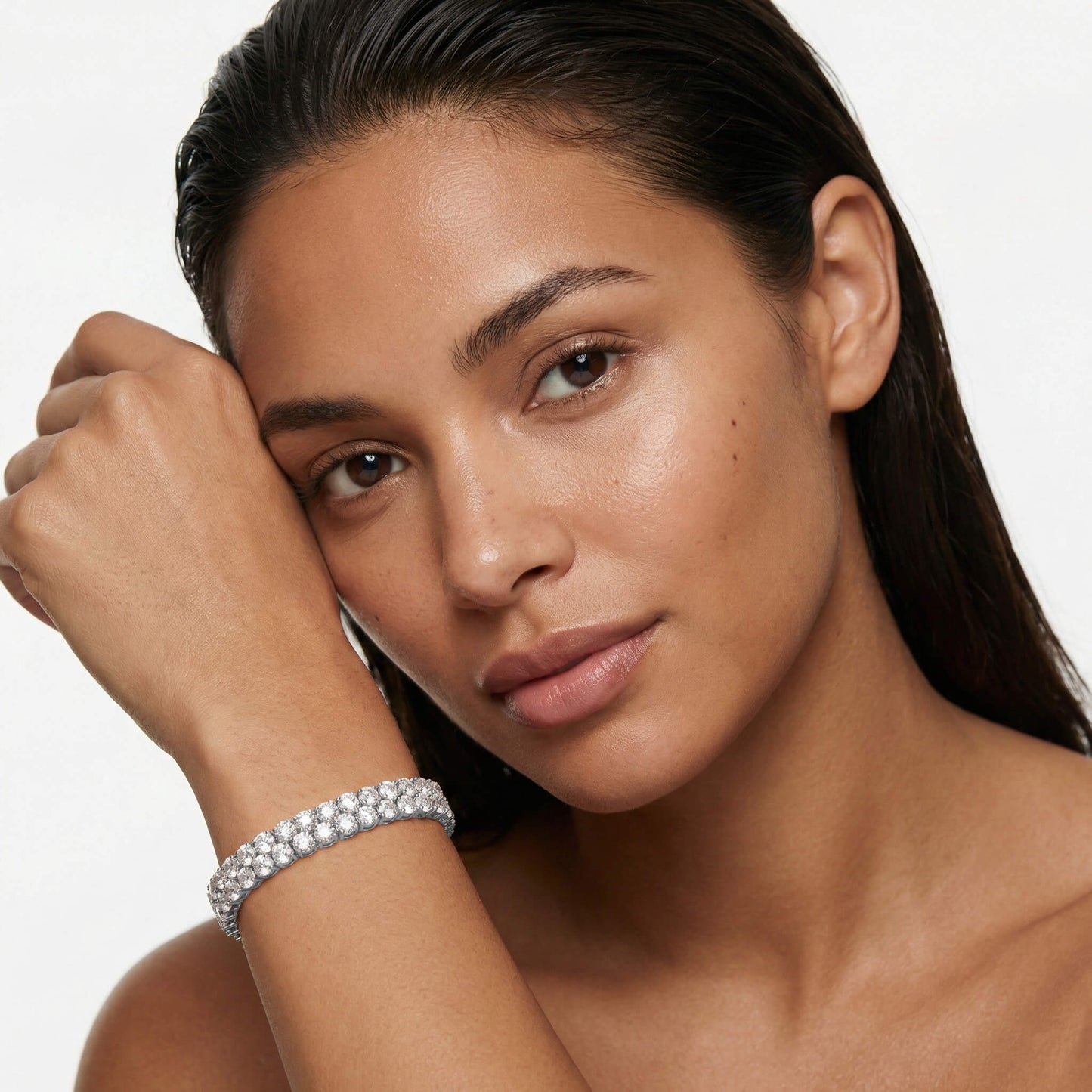 The Grand Duet: 10.00 CTW AGI Certified Double-Row Tennis Bracelet