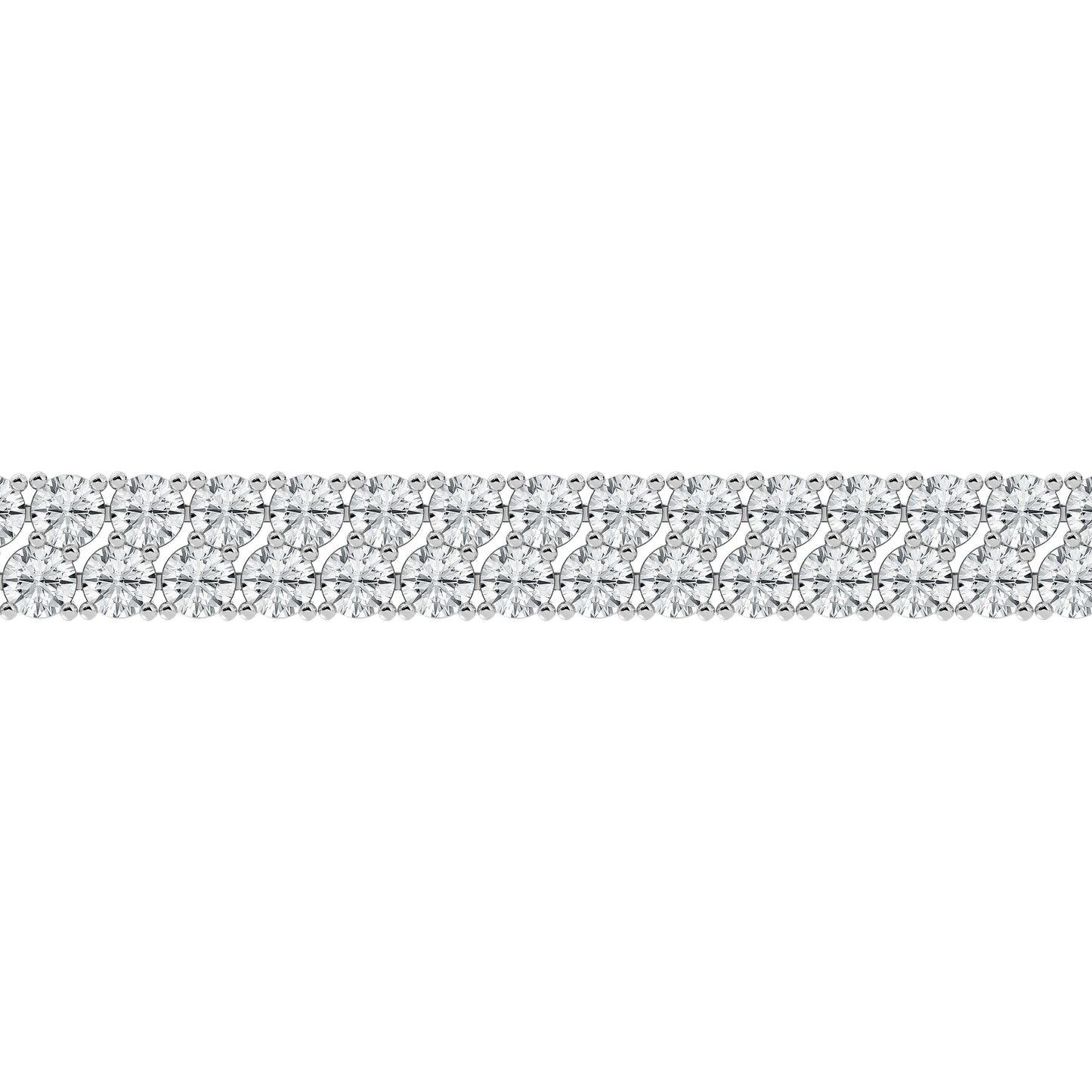 The Grand Duet: 10.00 CTW AGI Certified Double-Row Tennis Bracelet