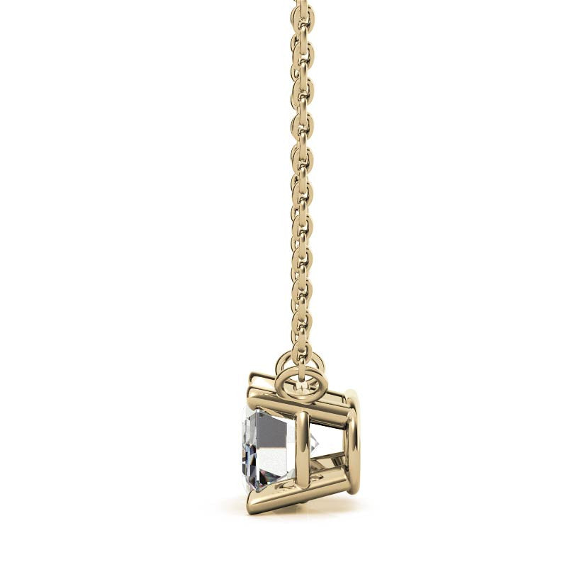 The Horizon 2ct Emerald Lab Diamond Necklace | 14K Gold