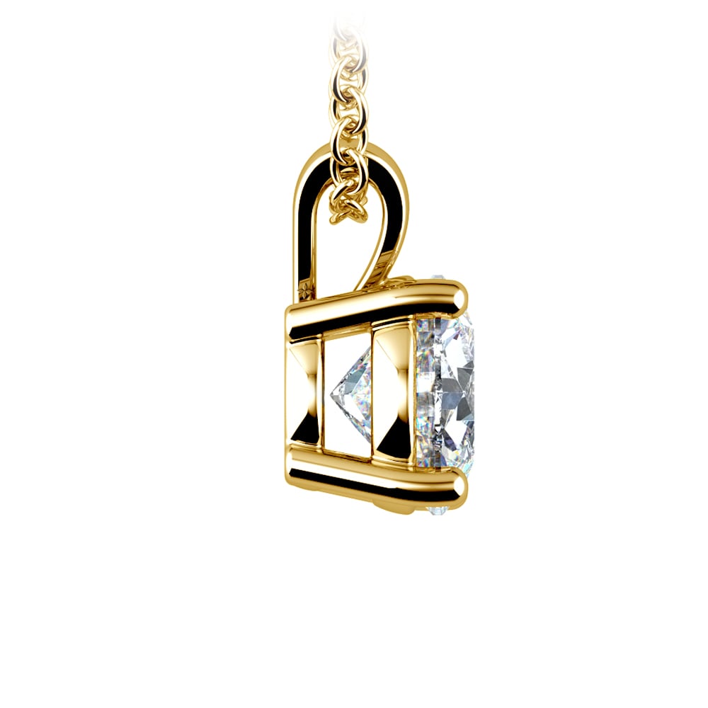 The Timeless 2CT Lab Diamond Pendant in 14K Gold