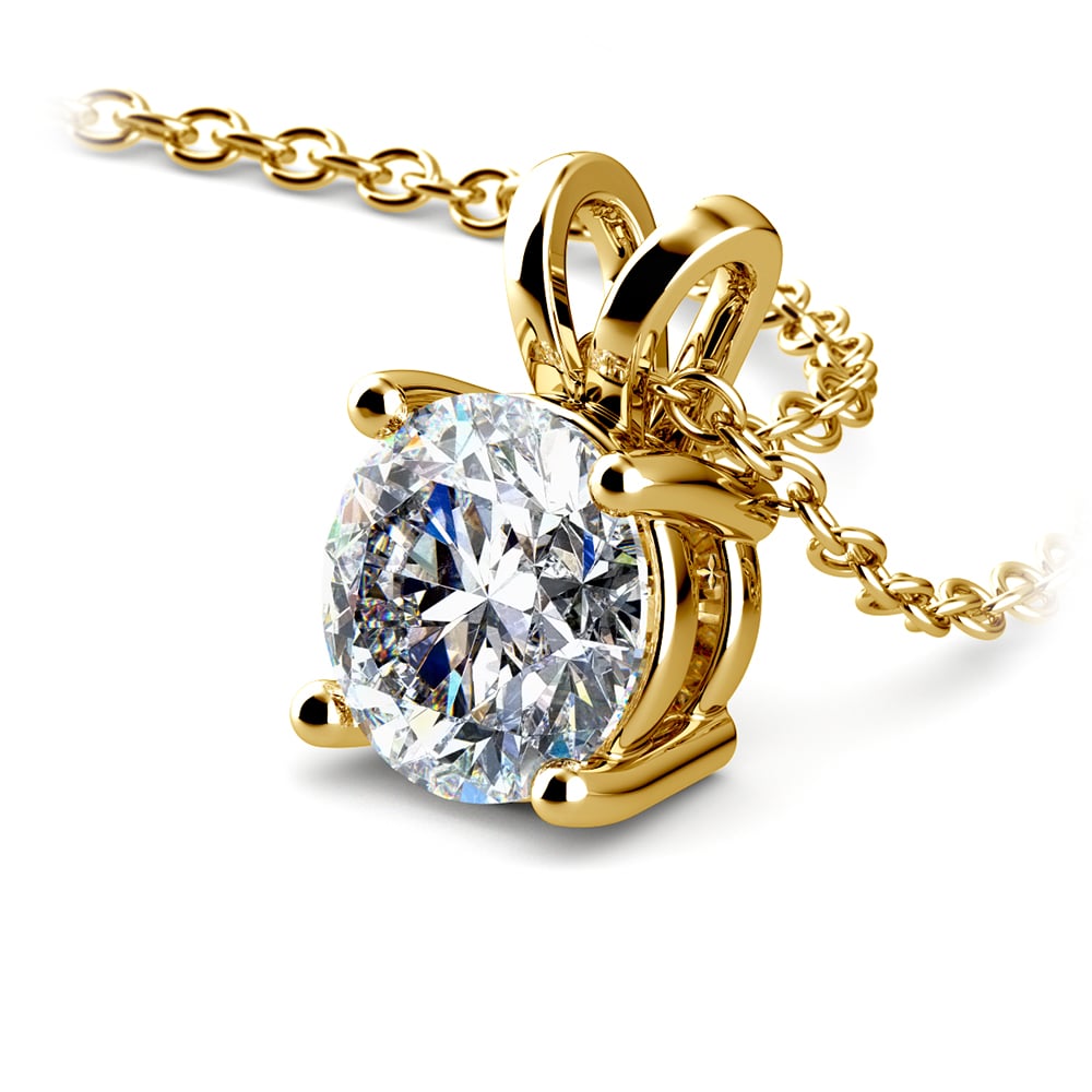 The Timeless 2CT Lab Diamond Pendant in 14K Gold