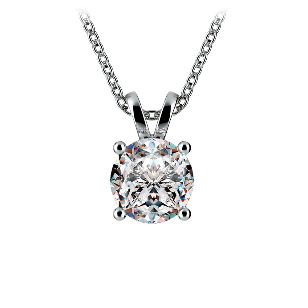 The Timeless 2CT Lab Diamond Pendant in 14K Gold
