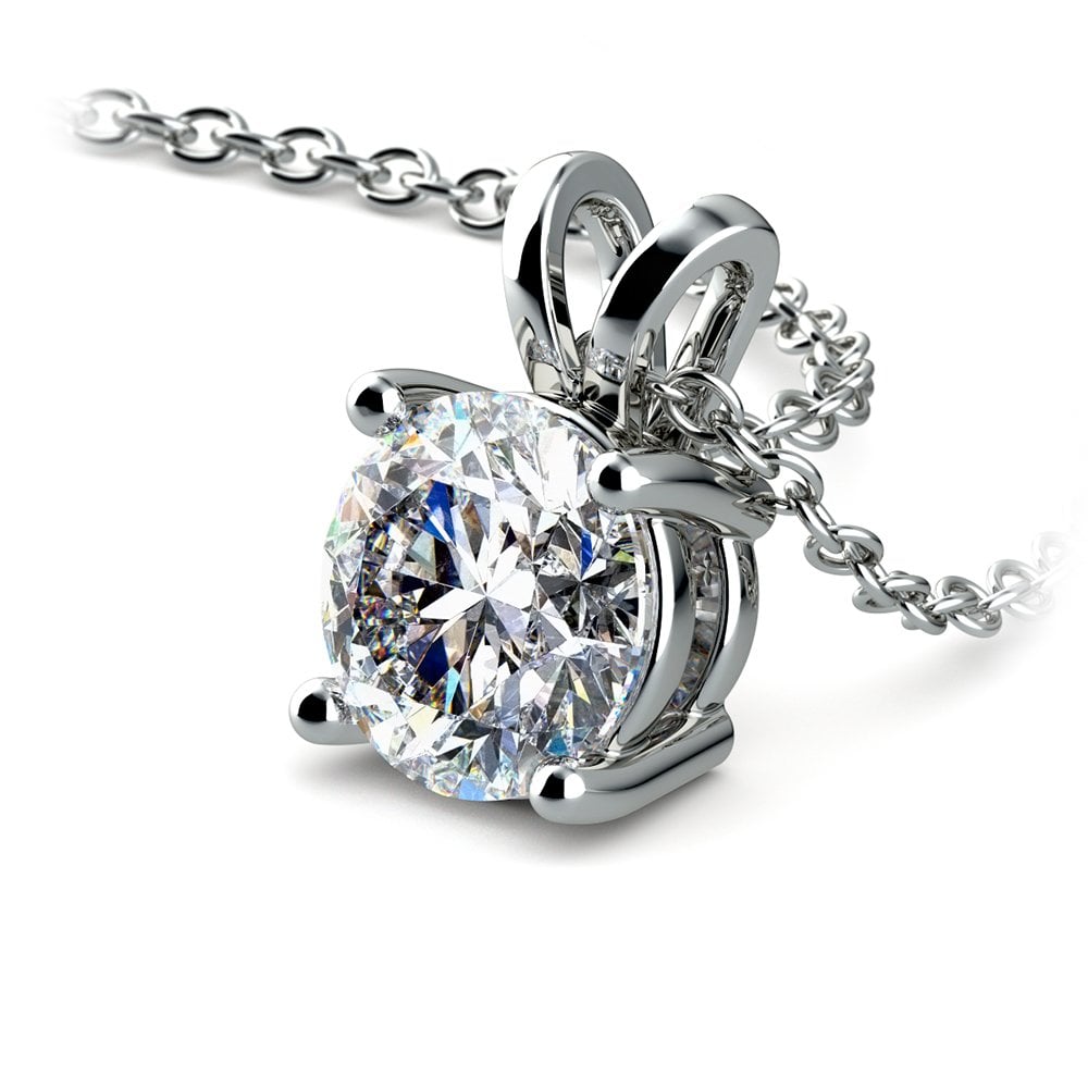 The Timeless 2CT Lab Diamond Pendant in 14K Gold