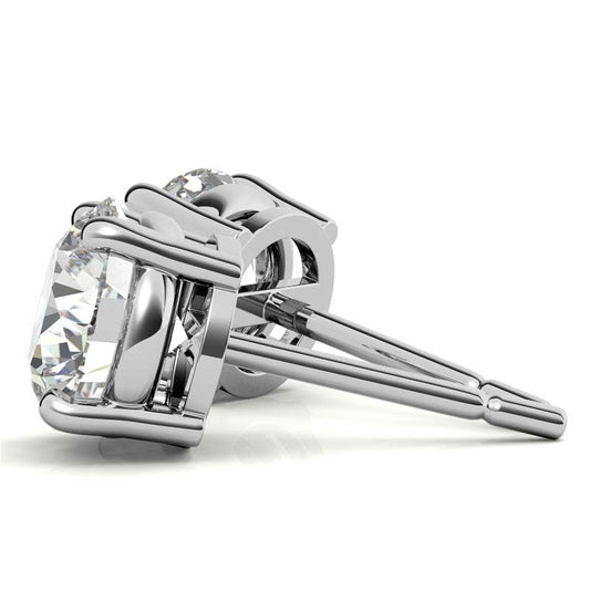 The Grand Solitaire: 14K Gold 5.00 CTW Certified Lab Diamond Studs