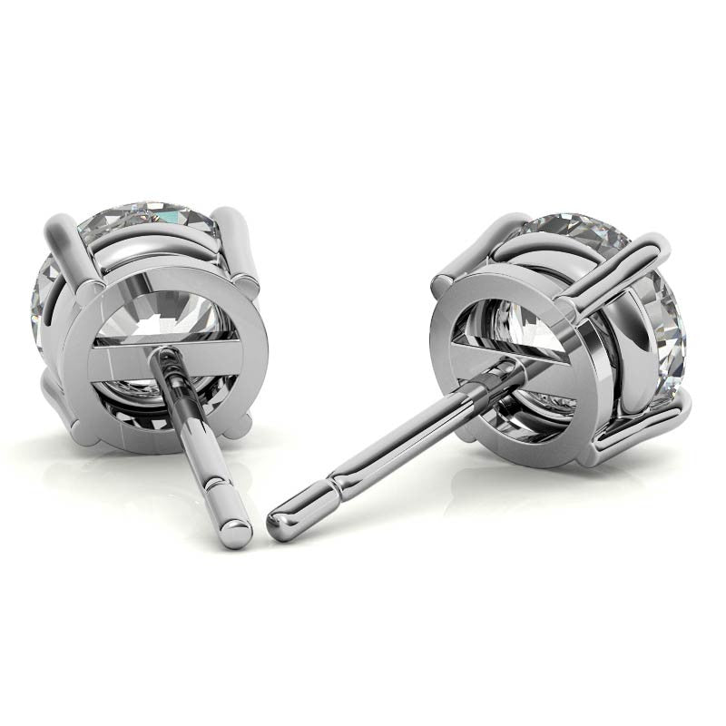 The Grand Solitaire: 14K Gold 5.00 CTW Certified Lab Diamond Studs